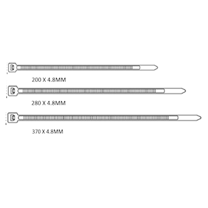 Assorted Medium-Large Cable Ties - 900pcs (AB.600)